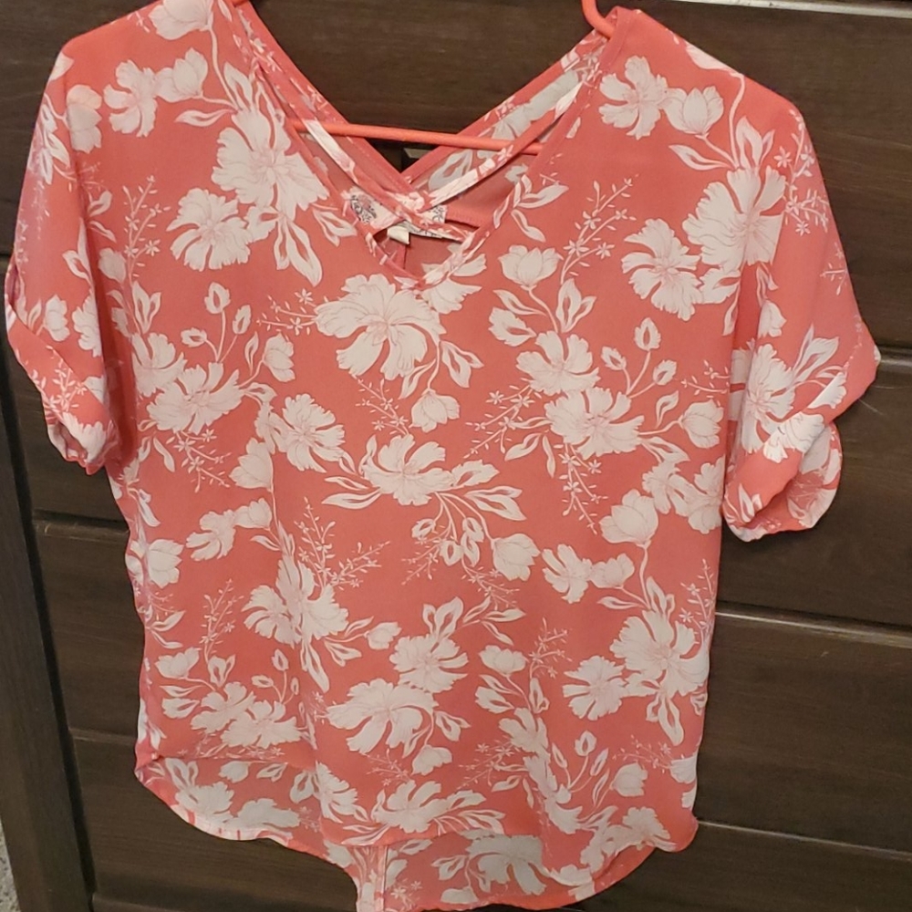 Pink Rose floral top